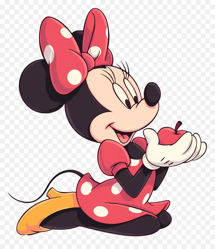 Minnie Tikus，Tikus Kartun Dengan Cupcake PNG