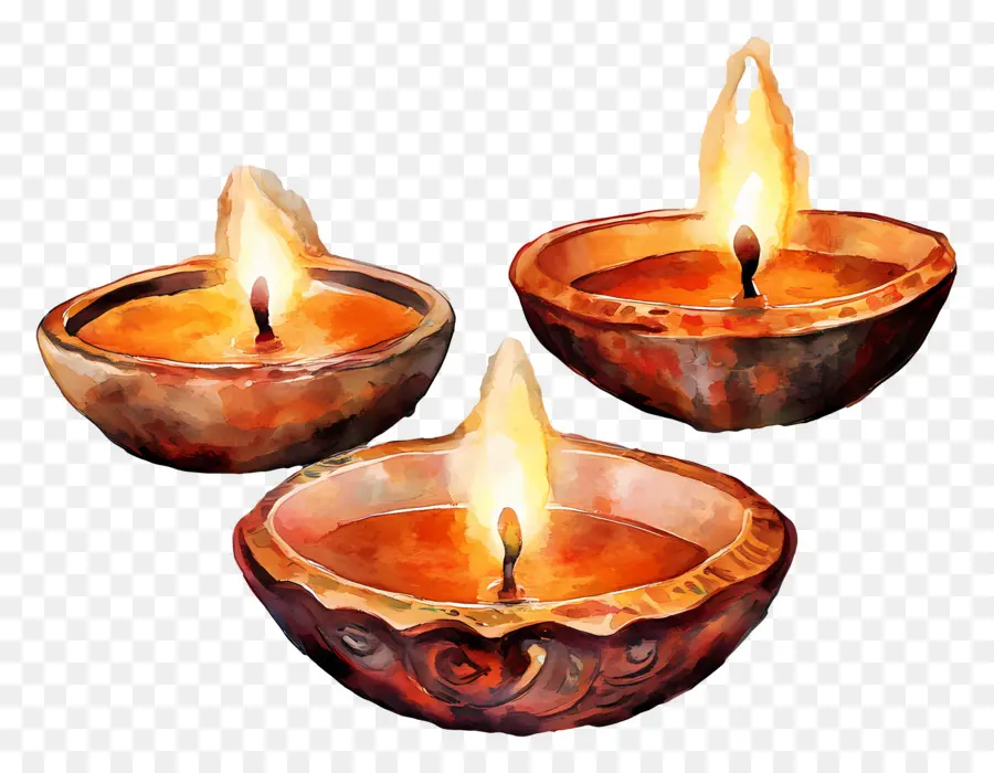 Lampu Minyak Diwali，Lilin PNG