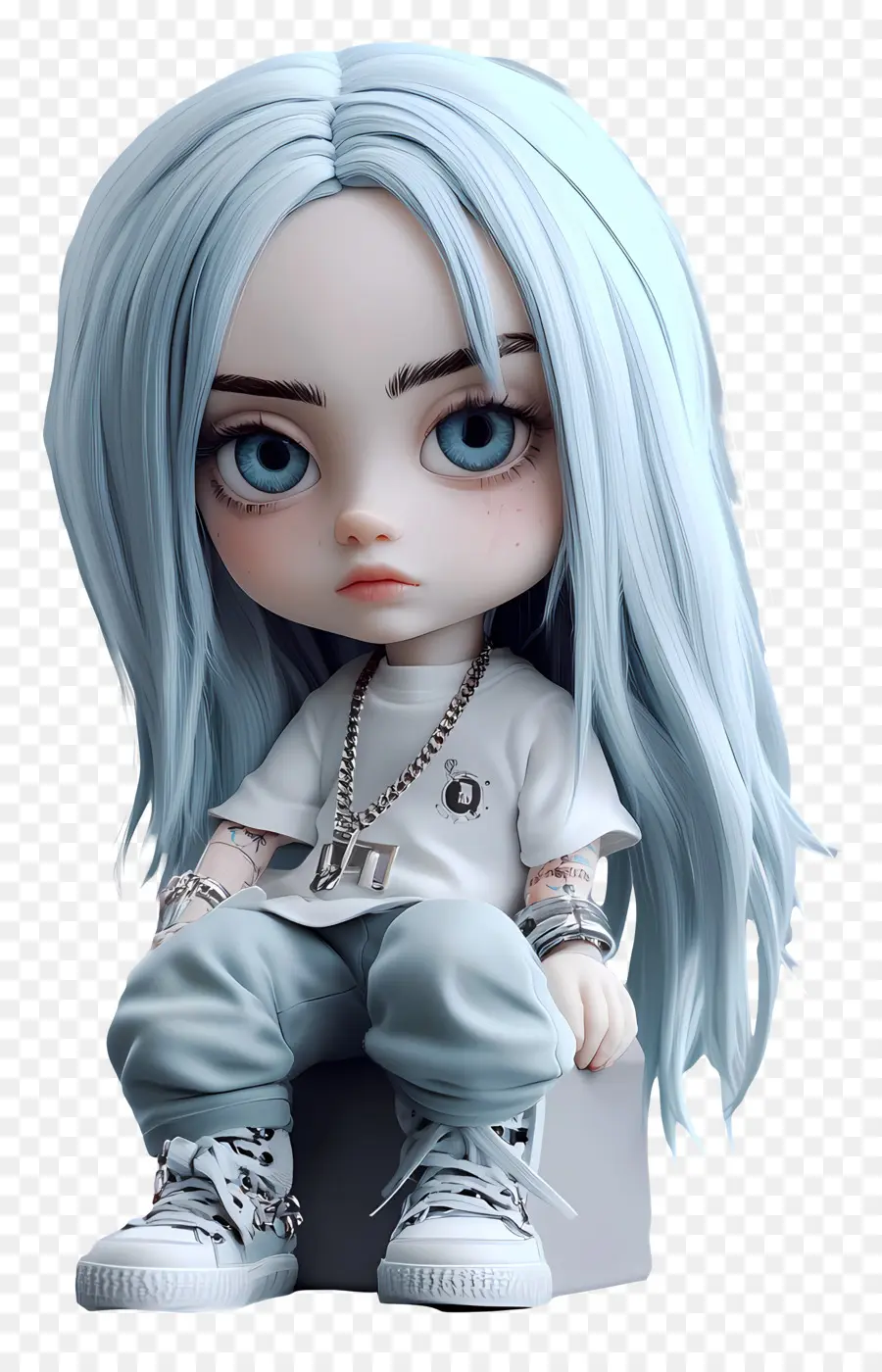 Billie Eilish，Boneka Chibi PNG