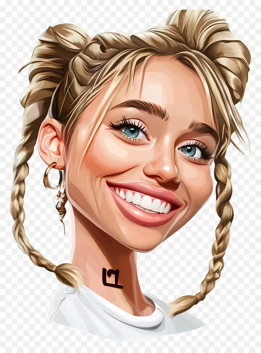 Miley Cyrus，Gadis Tersenyum PNG