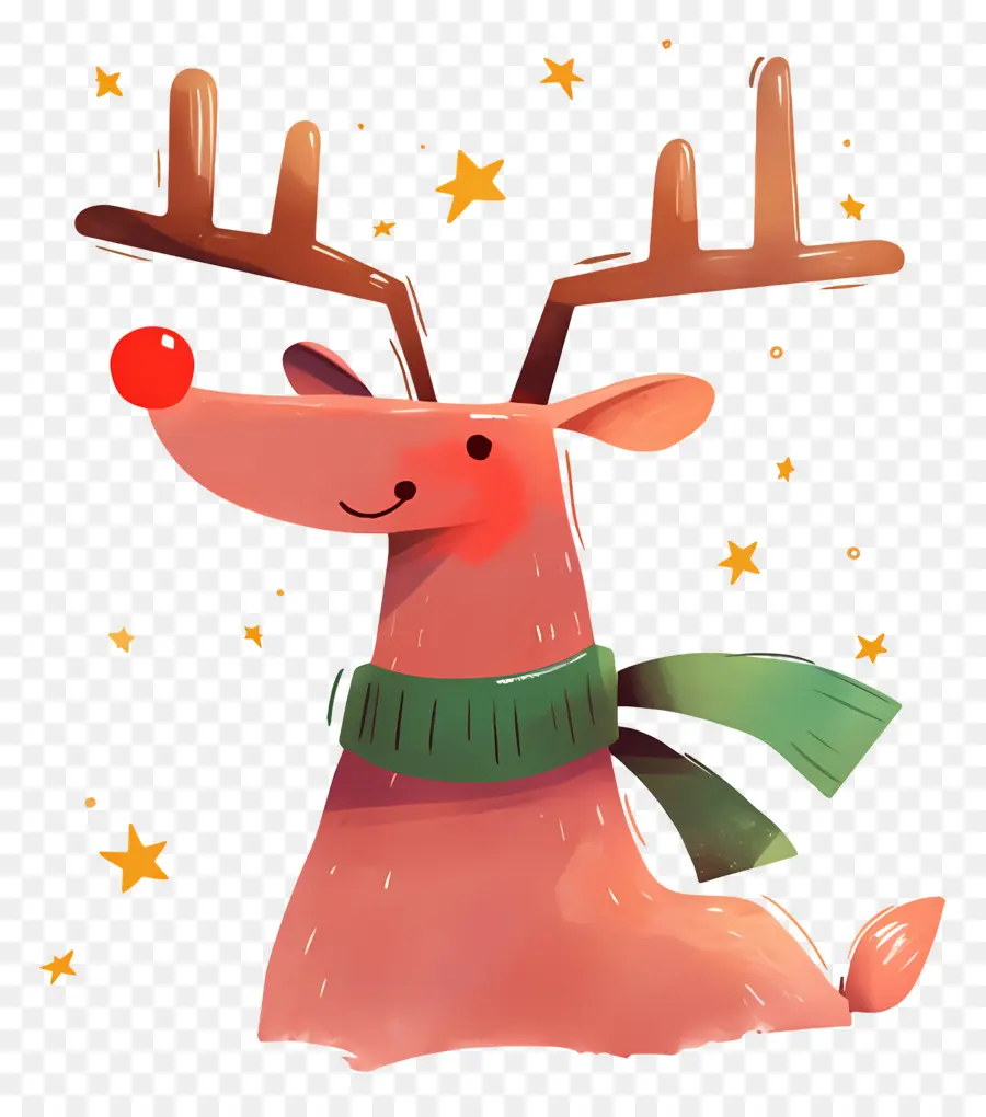 Rusa Natal，Rusa Kutub Dengan Syal PNG