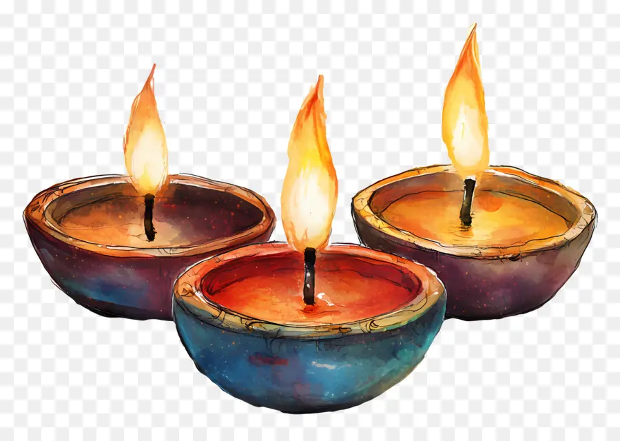 Lampu Minyak Diwali，Lilin PNG