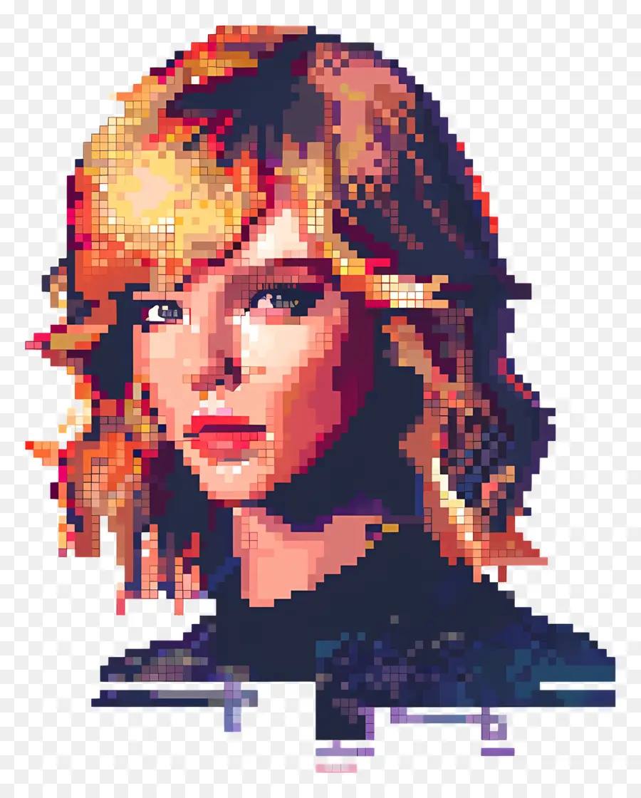 Piksel Taylor Swift，Potret Seni Piksel PNG