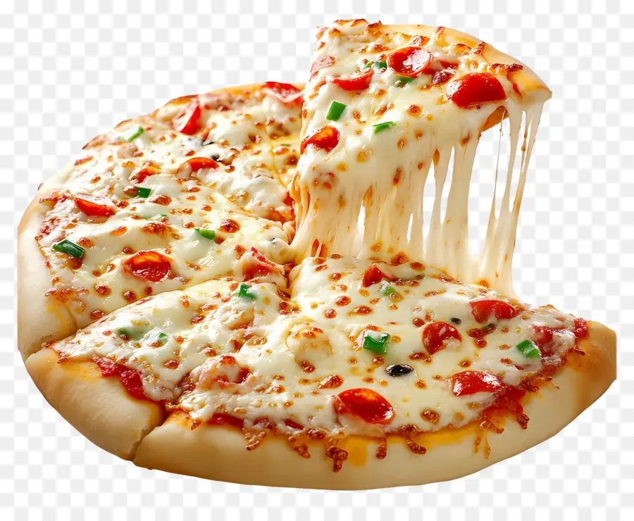 Tarikan Keju，Pizza Peperoni PNG