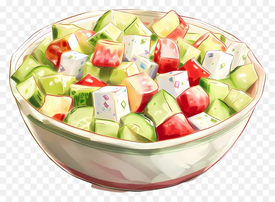 Salad Waldorf，Salad Berwarna Warni PNG