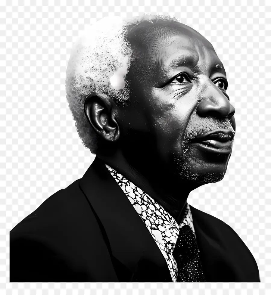 Julius Nyerere，Potret Hitam Putih PNG