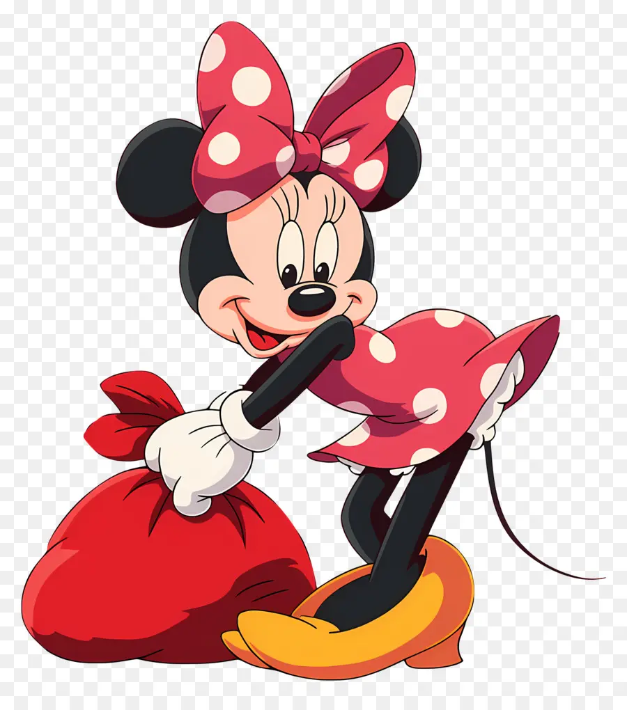 Minnie Tikus，Minnie Mouse Dengan Manusia Salju PNG