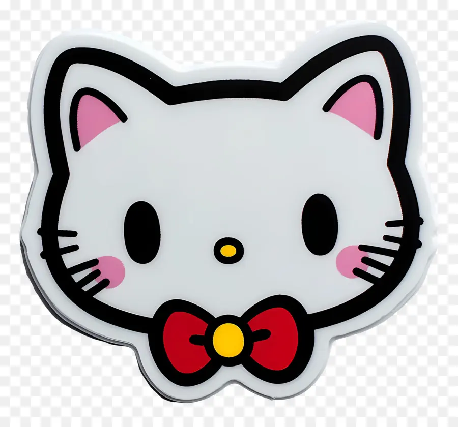 Stiker Hello Kitty，Wajah Kucing Kartun PNG