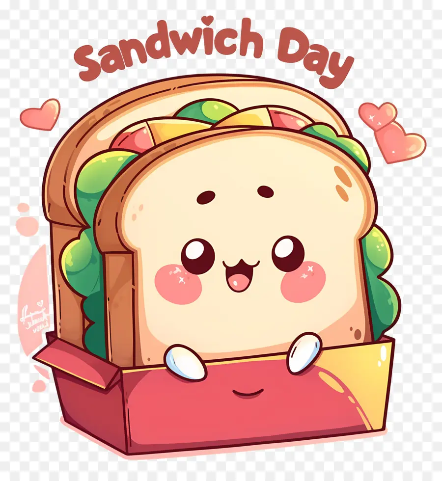 Hari Sandwich Nasional，Sandwich Yang Lucu PNG