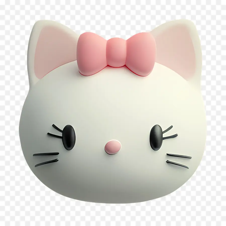 Stiker Hello Kitty，Kepala Kucing Putih PNG