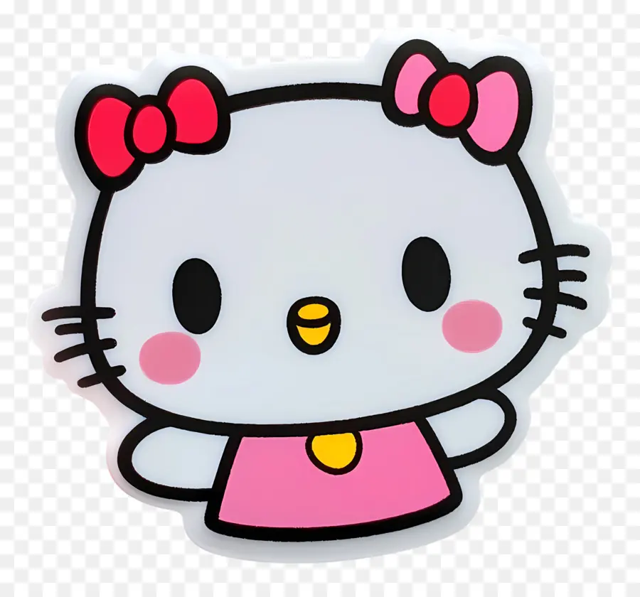 Stiker Hello Kitty，Wajah Kucing Kartun PNG