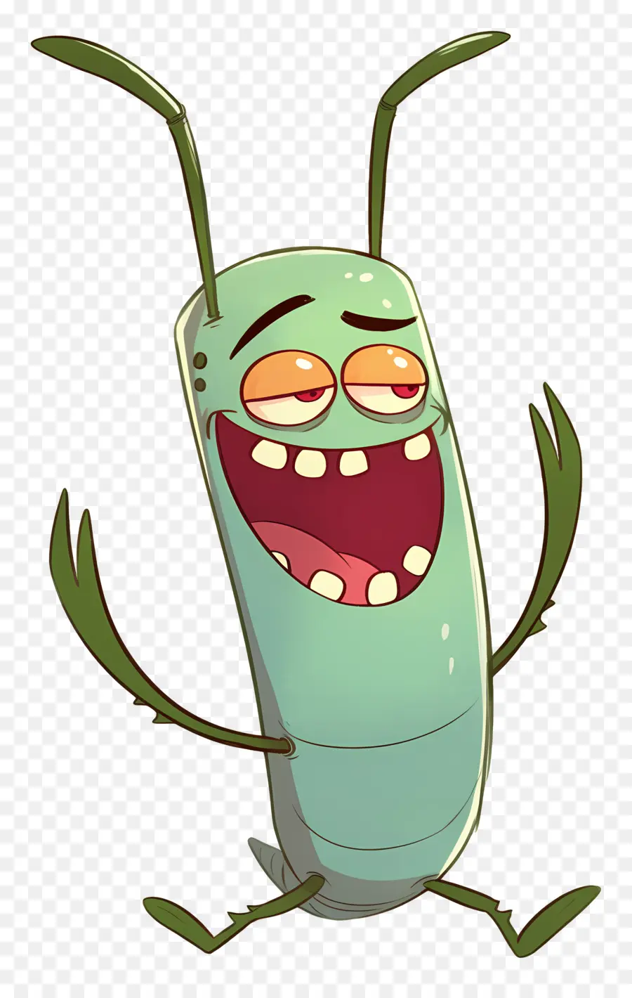 Plankton，Karakter Kartun Hijau PNG