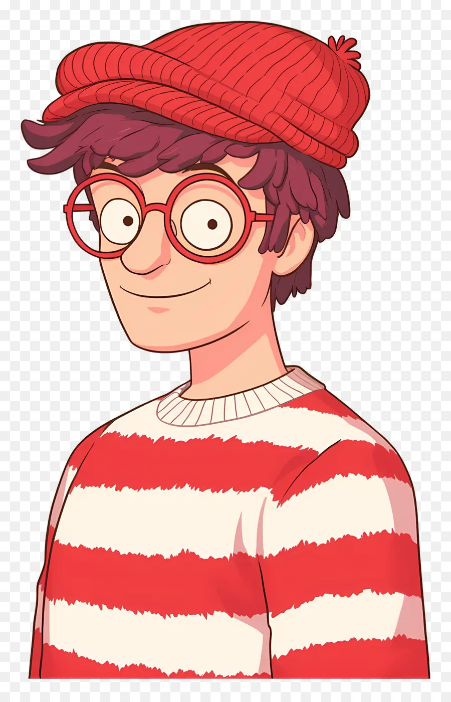 Waldo，Karakter Kemeja Bergaris PNG