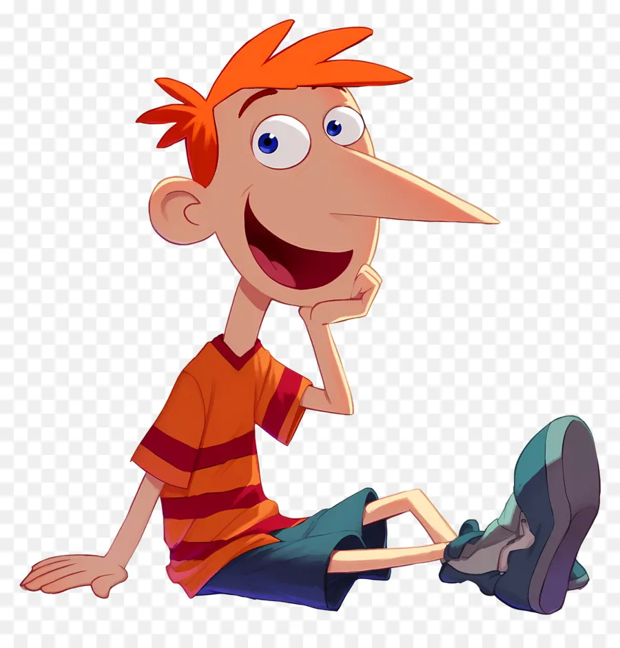 Phineas Flynn，Bocah Kartun Dengan Rambut Oranye PNG