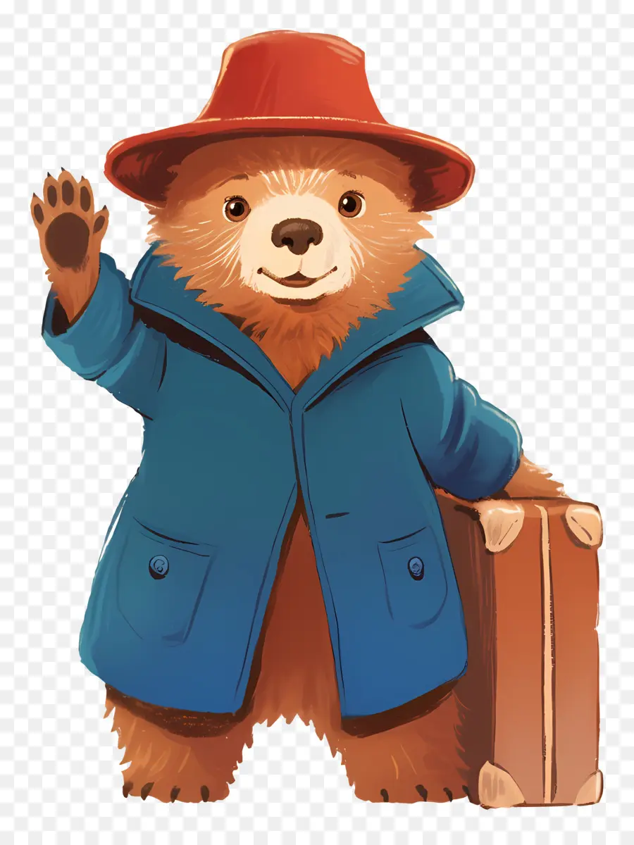 Paddington，Beruang Kartun Dengan Koper PNG