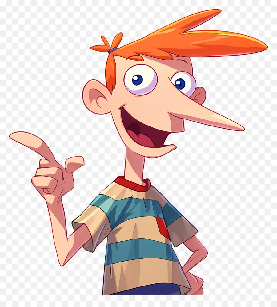 Phineas Flynn，Bocah Kartun Dengan Rambut Oranye PNG