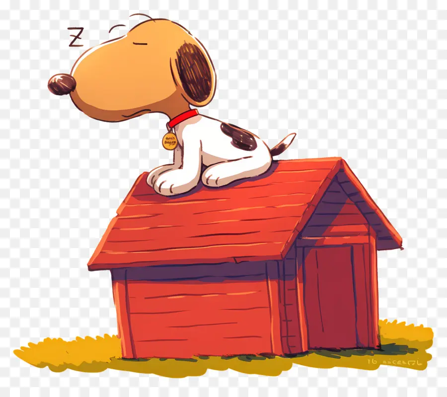 Snoopy Sedang Tidur，Anjing Kartun PNG