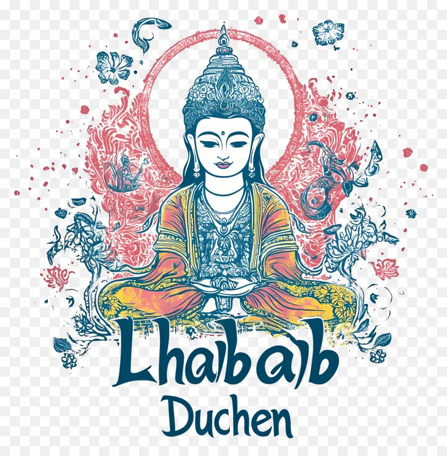 Lhabab Duchen，Ilustrasi Buddha PNG