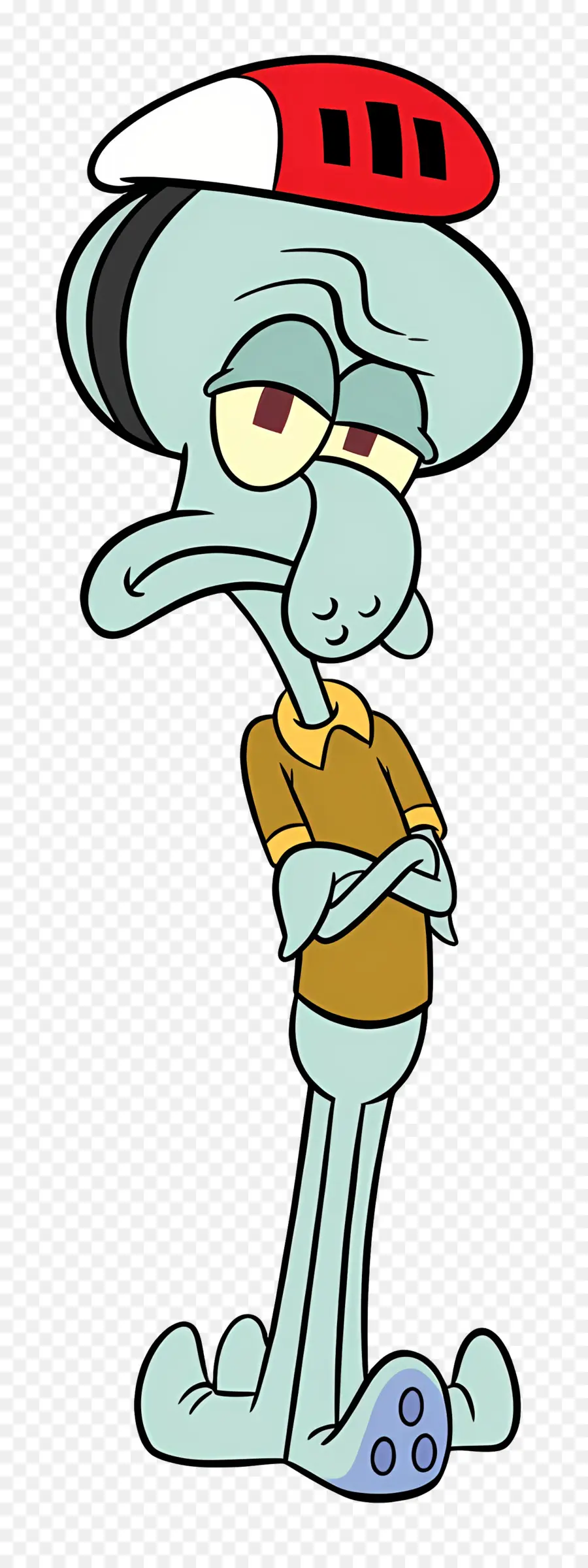 Tentakel Squidward，Karakter Cumi Cumi PNG