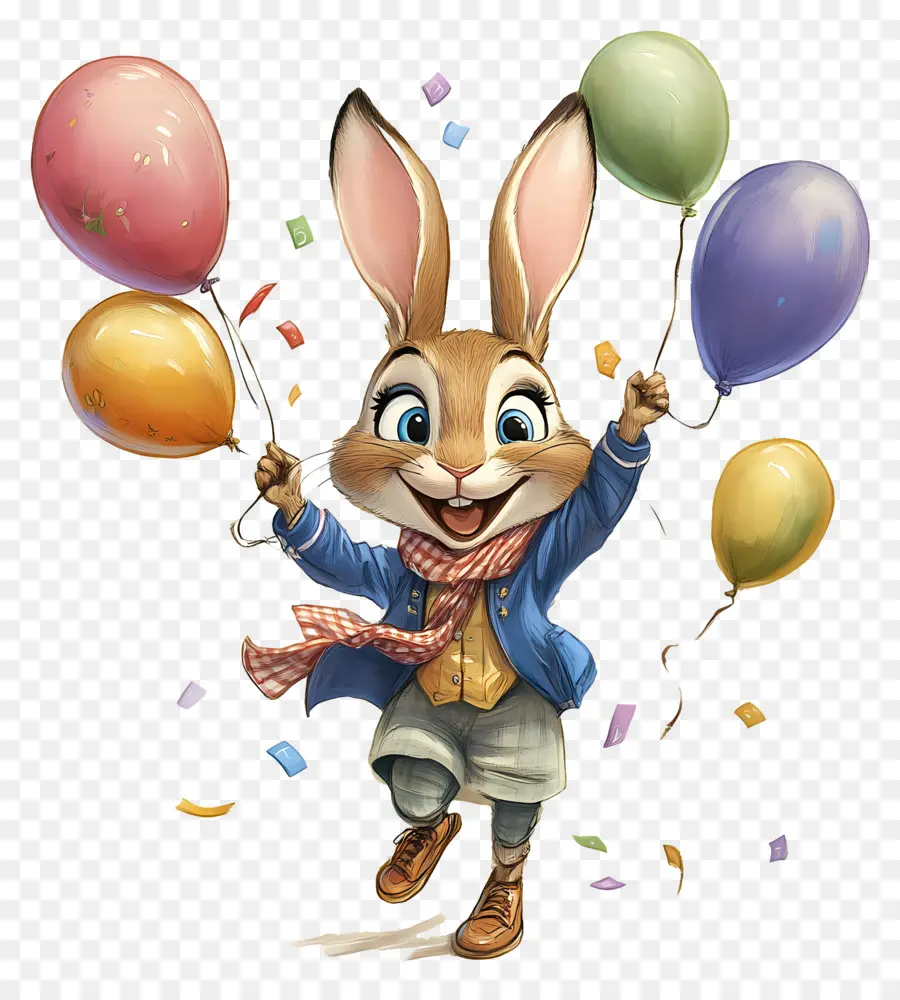 Judy Hopps，Kelinci Kartun Dengan Balon PNG