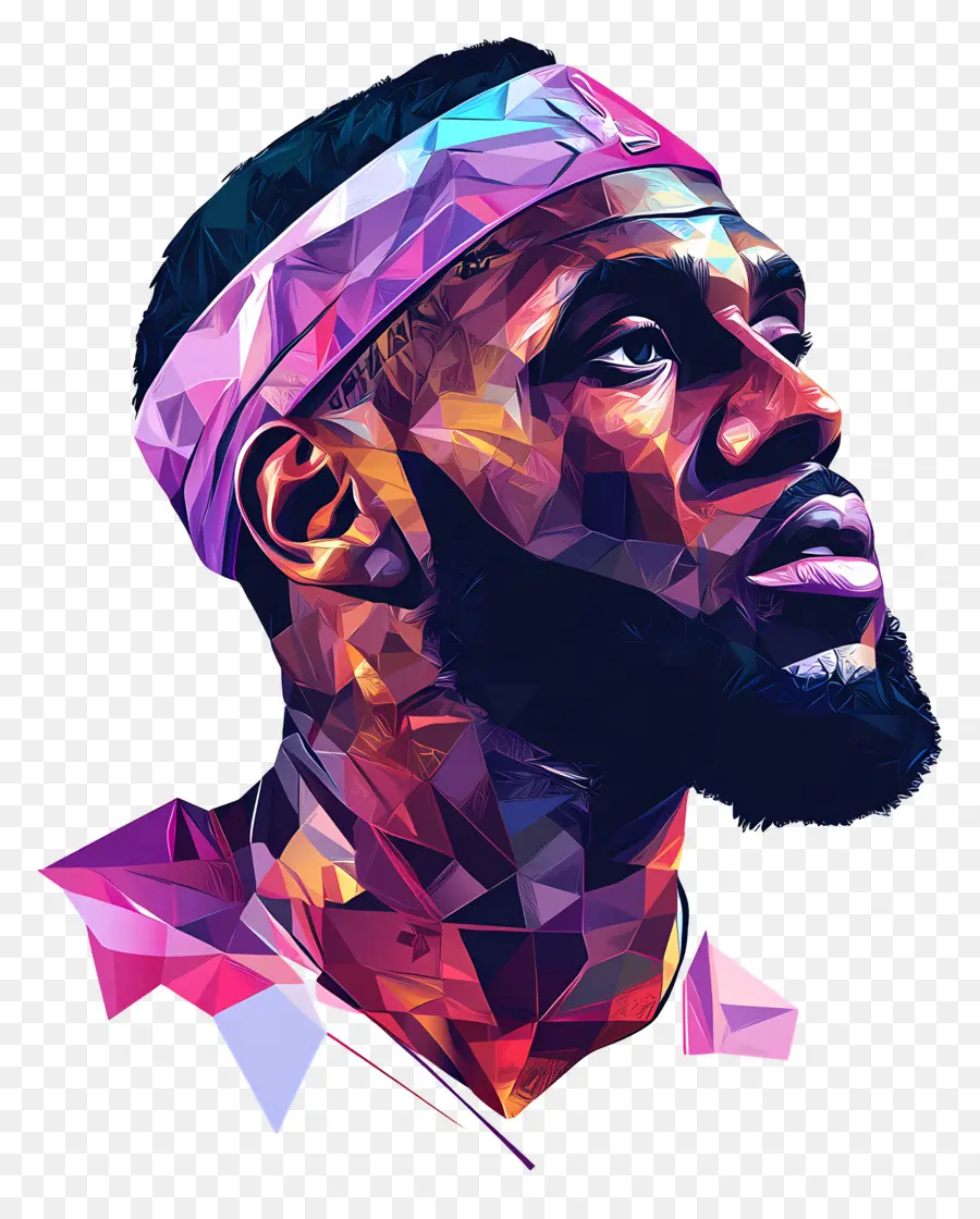 Lebron James，Abstrak Pemain Bola Basket PNG