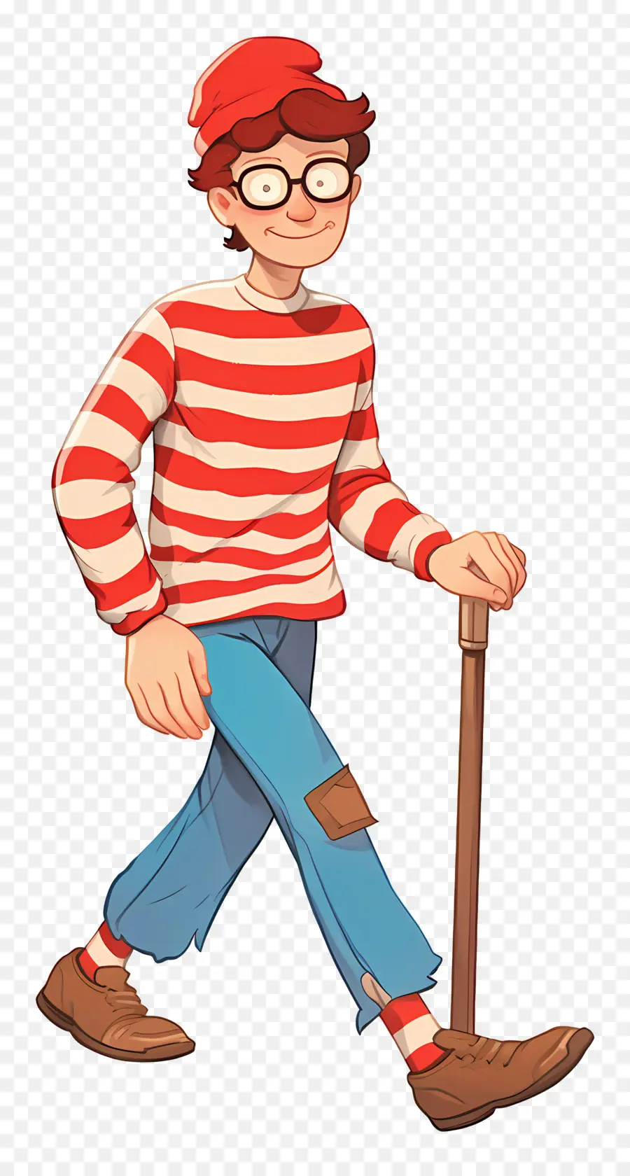 Waldo，Karakter Kemeja Bergaris PNG