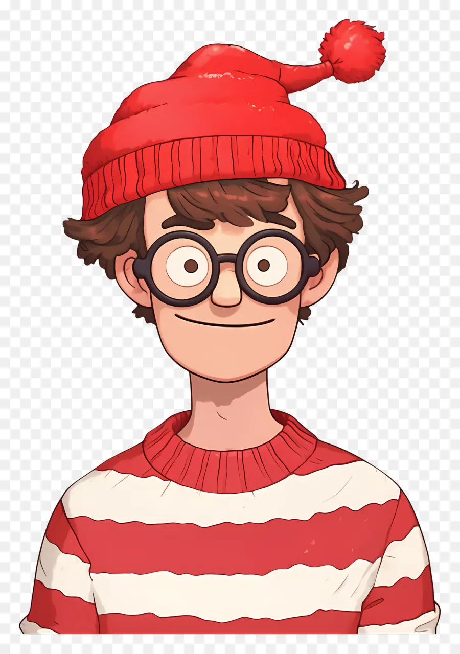 Waldo，Karakter Kemeja Bergaris PNG