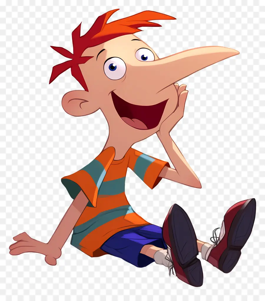 Phineas Flynn，Bocah Kartun Dengan Rambut Oranye PNG