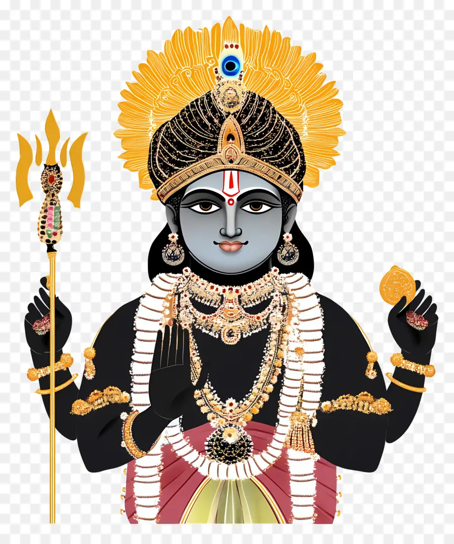 Shrinathji Dll，Ilustrasi Dewa Hindu PNG