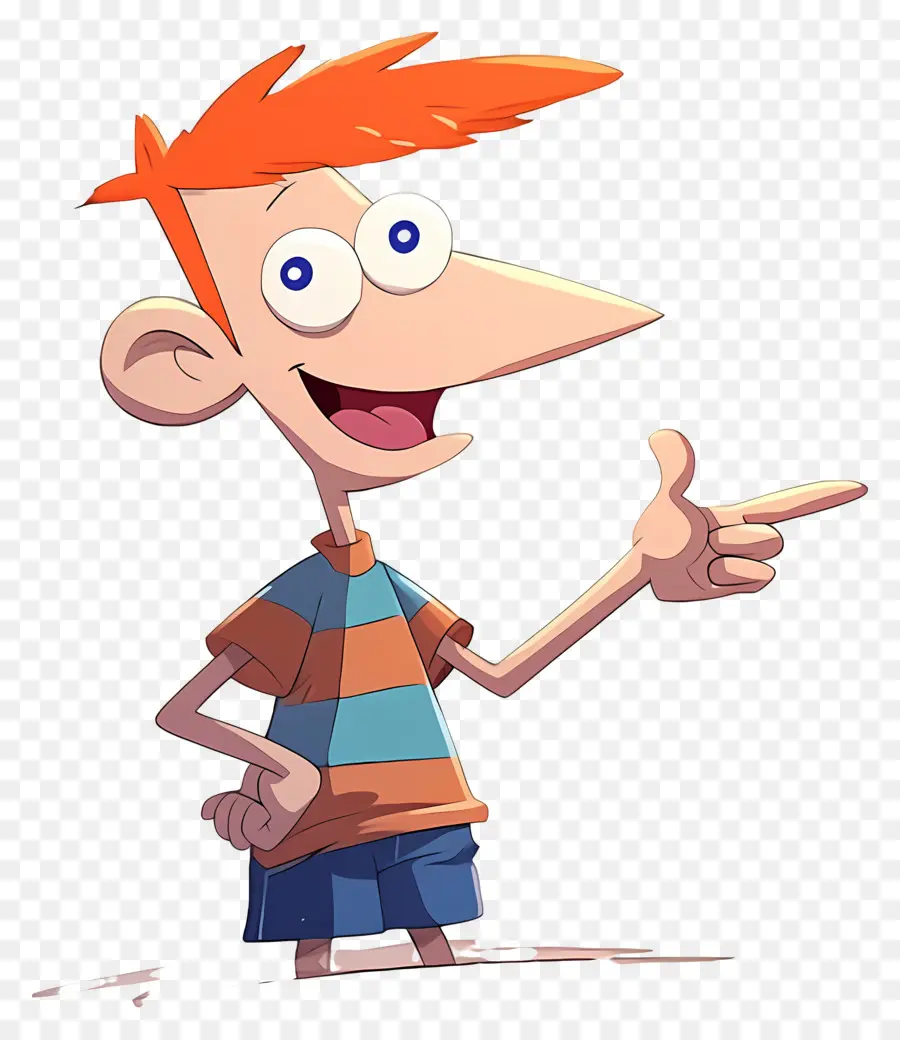 Phineas Flynn，Bocah Kartun Dengan Rambut Oranye PNG