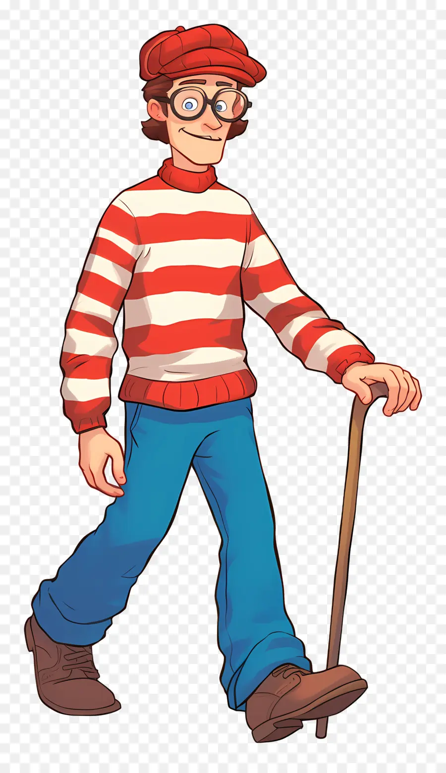 Waldo，Karakter Kemeja Bergaris PNG