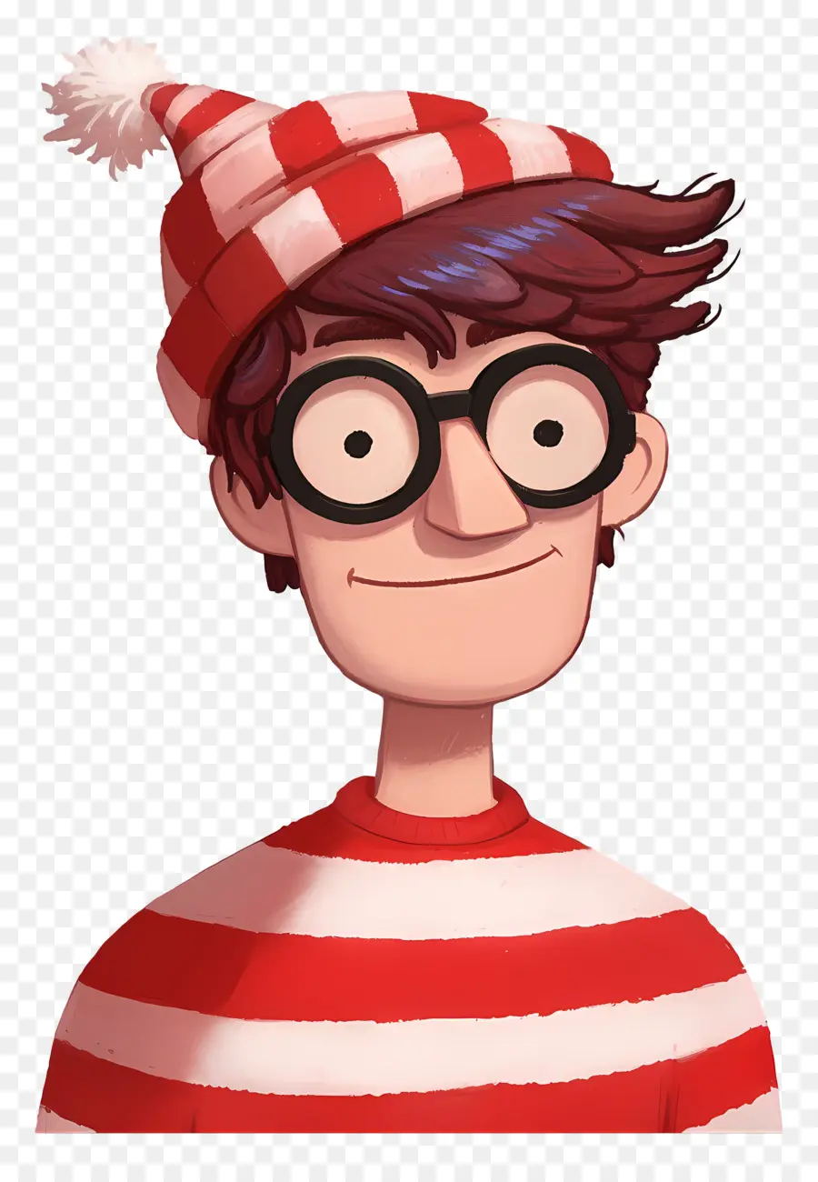 Waldo，Karakter Kemeja Bergaris PNG