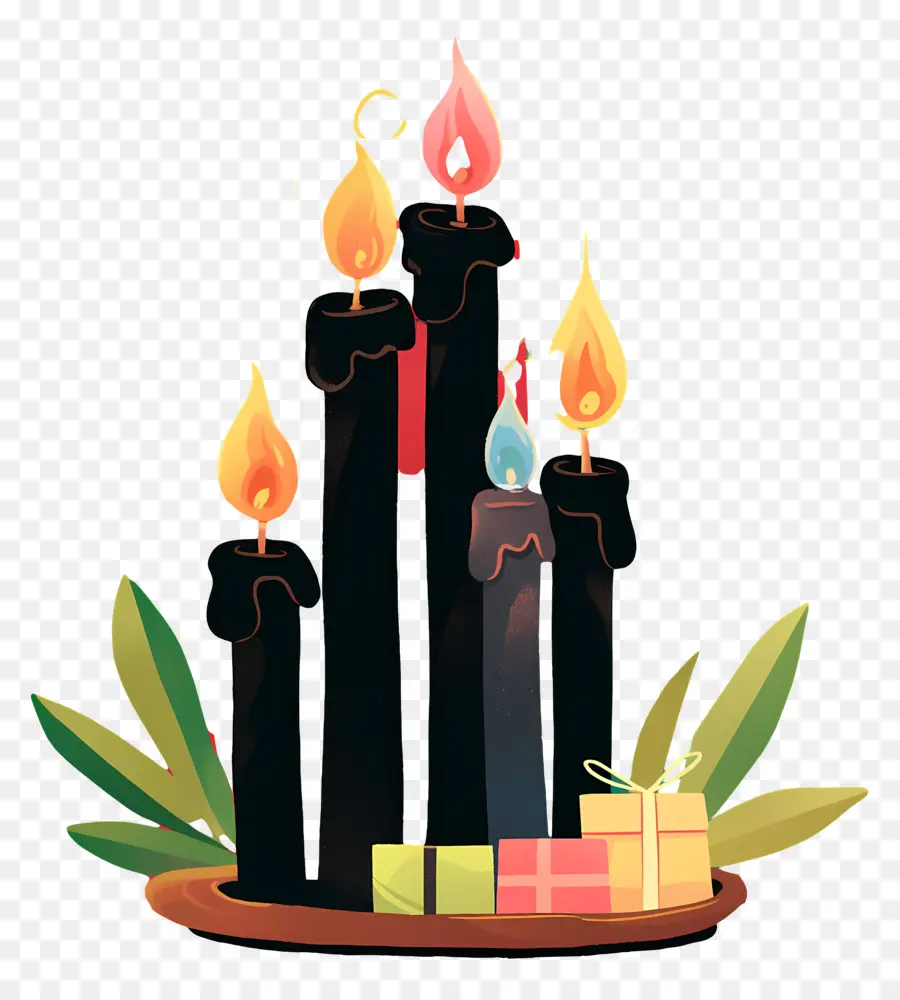 Selamat Kwanzaa，Lilin Hitam PNG