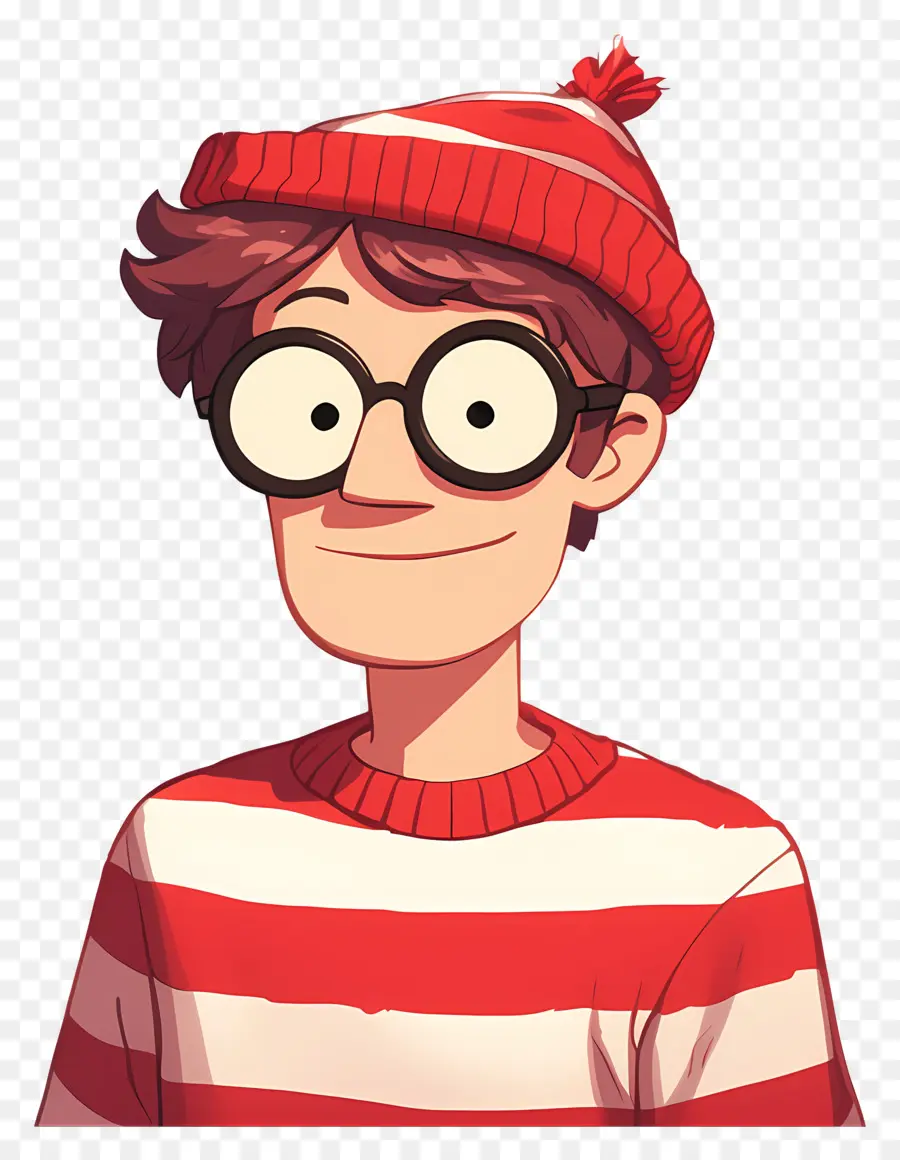 Waldo，Karakter Kemeja Bergaris PNG