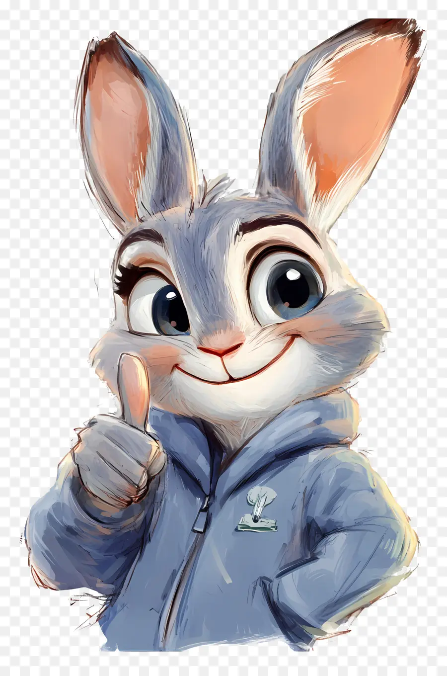 Judy Hopps，Kelinci Kartun Memberikan Jempol PNG