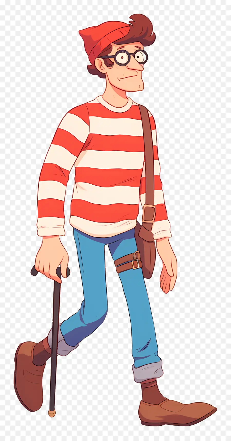 Waldo，Karakter Kemeja Bergaris PNG