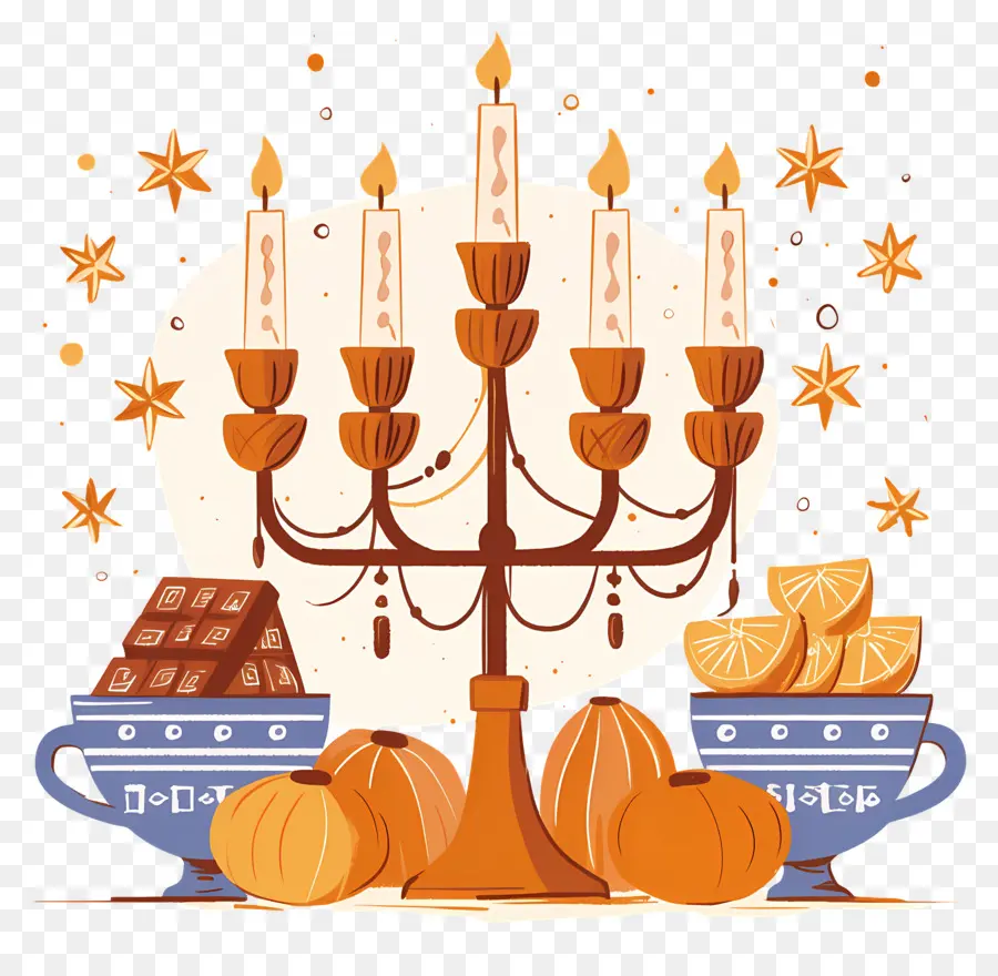 Hanukkah，Tampilan Lilin Musim Gugur PNG