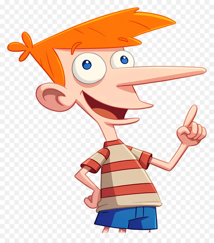 Phineas Flynn，Bocah Kartun Dengan Rambut Oranye PNG