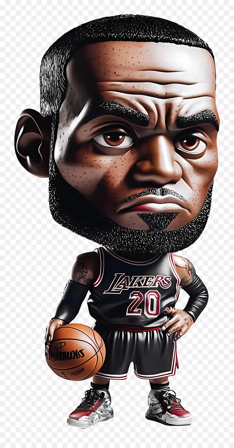 Lebron James，Kartun Pemain Bola Basket PNG