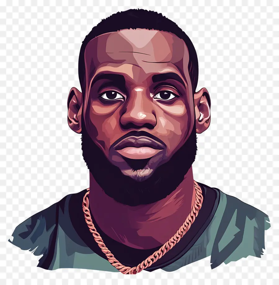 Lebron James，Ilustrasi Potret PNG