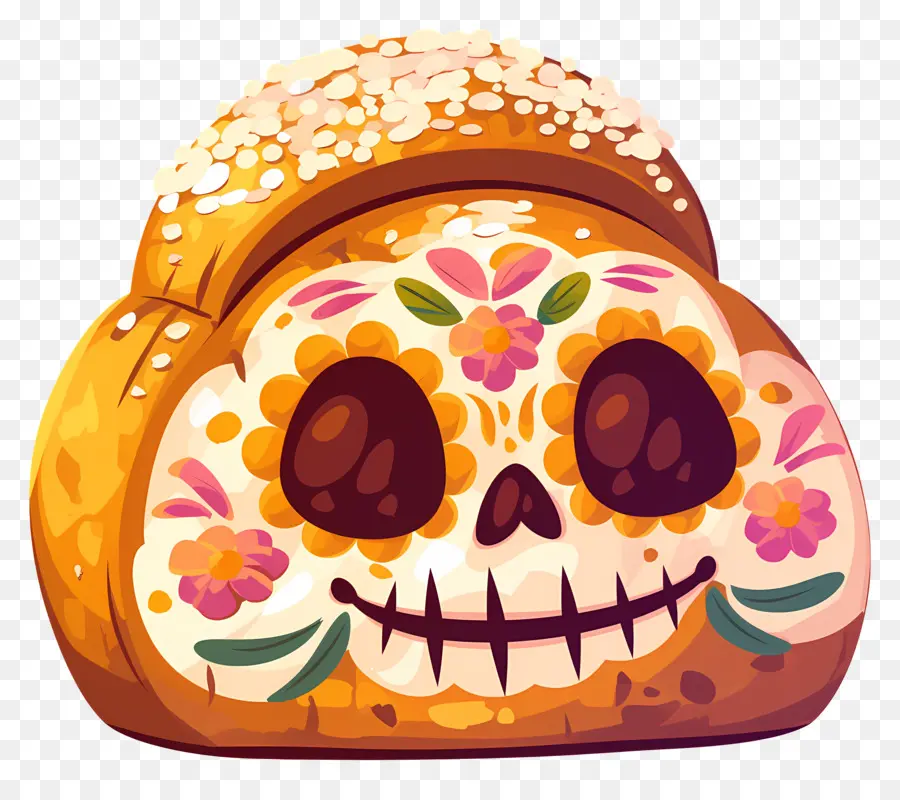 Pan De Muerto，Roti Hias PNG