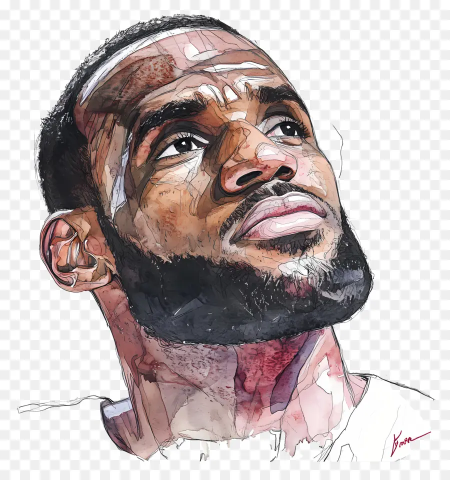 Lebron James，Potret Artistik PNG