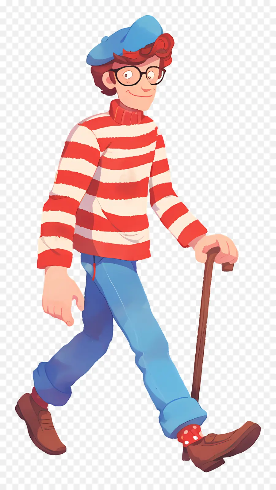 Waldo，Karakter Kemeja Bergaris PNG