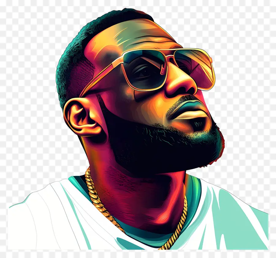 Lebron James，Ilustrasi Penuh Warna PNG