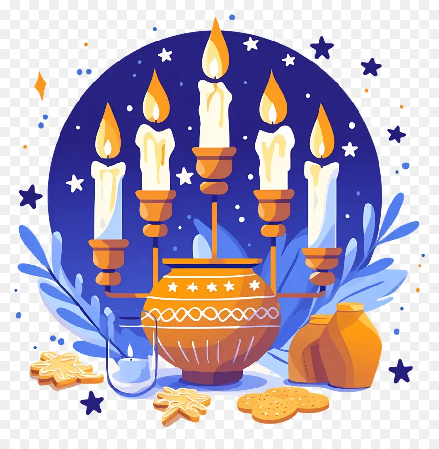 Hanukkah，Lilin Putih PNG