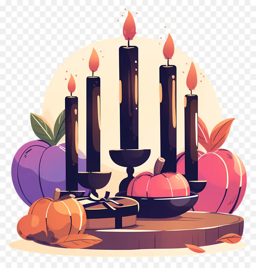 Selamat Kwanzaa，Pertunjukan Lilin Halloween PNG