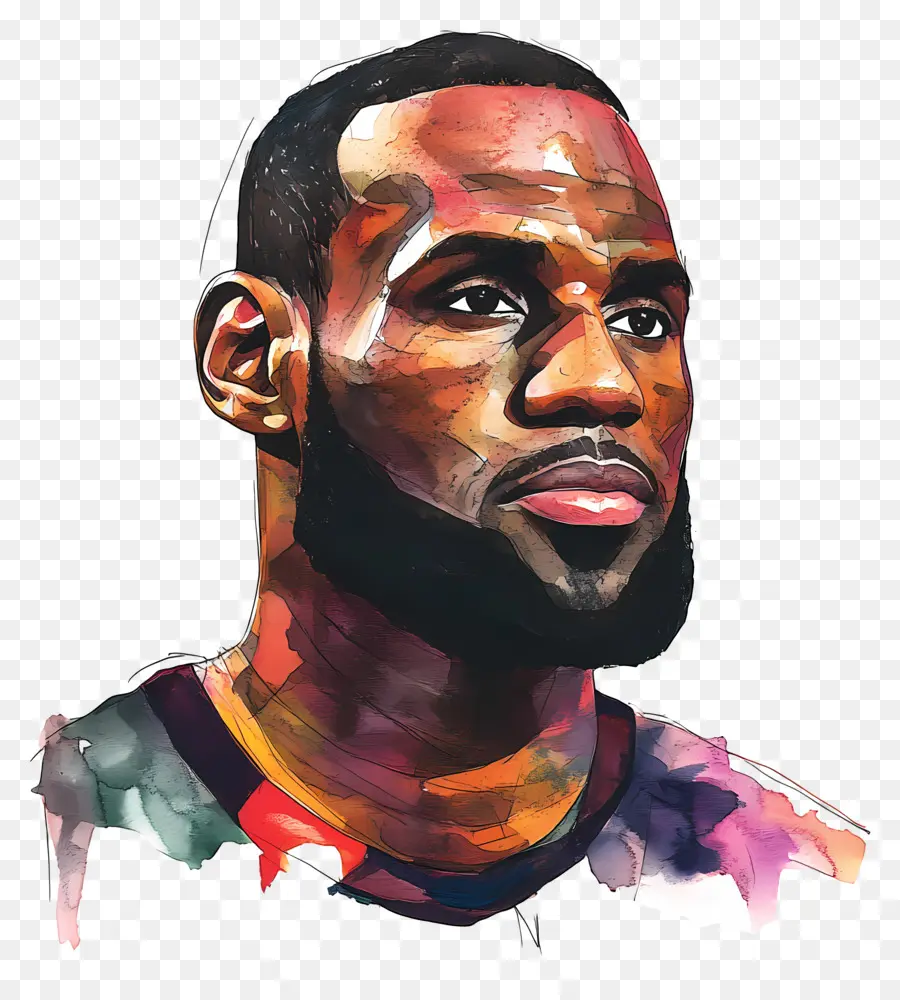 Lebron James，Ilustrasi Potret PNG