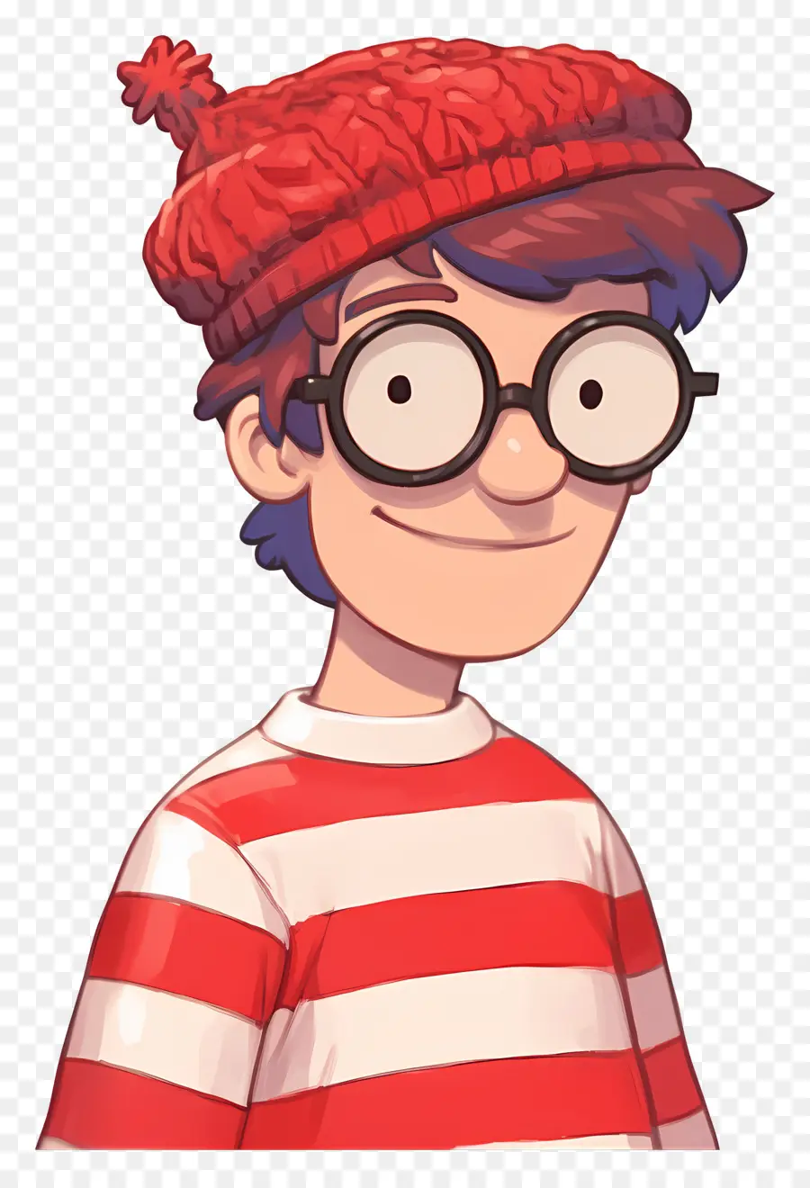 Waldo，Karakter Kemeja Bergaris PNG