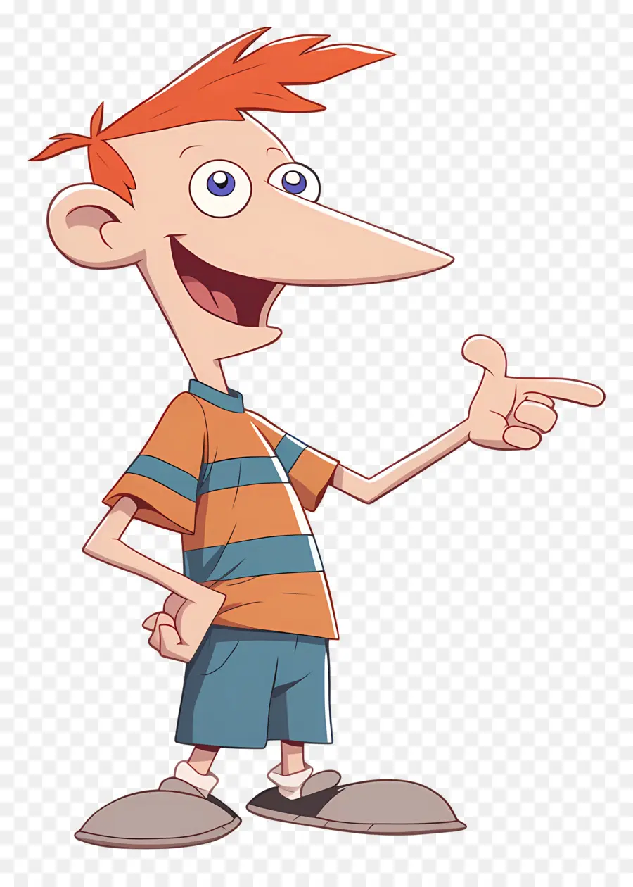 Phineas Flynn，Bocah Kartun Dengan Rambut Oranye PNG