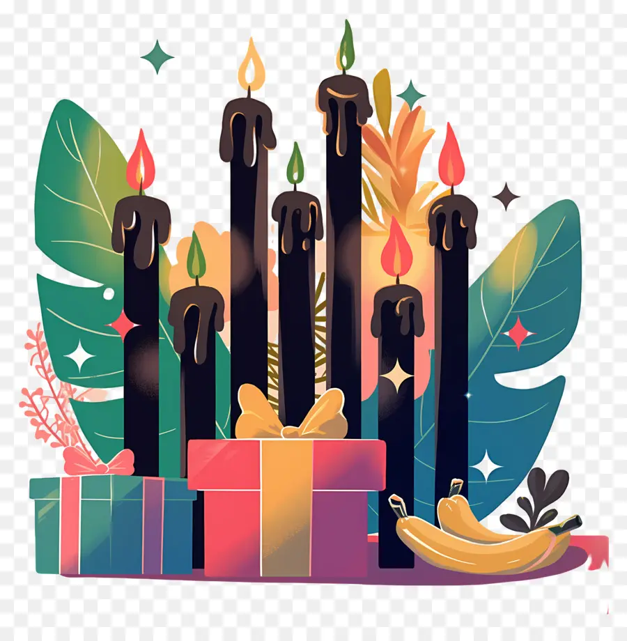 Selamat Kwanzaa，Lilin Hitam PNG